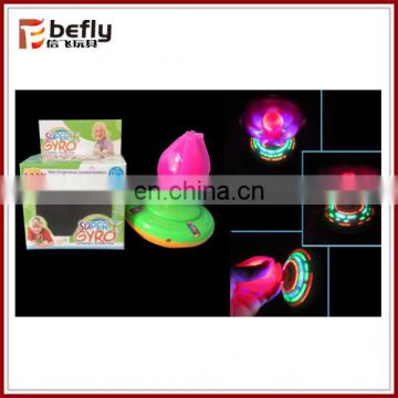 New children plastic spinning top with light music