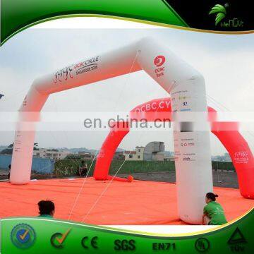 PVC 0.9MM Sealed Air Inflatable Arch, U Shaped White Arch Door With Brand Printing photo-3