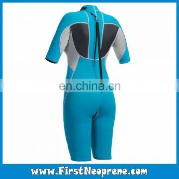High Quality 2/3MM Neoprene CR Rubber Women Short Sleeve Super Stretch Shorty Wetsuit photo-4