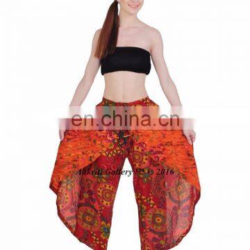 Cotton Harem Pants with String Cotton Trouser Gypsy Aladdin Genie Pants