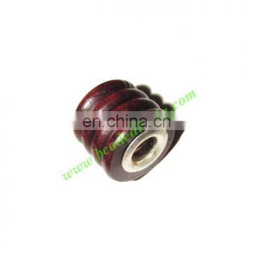 Handmade Fancy Wooden Beads, size 12x14mm, weight approx 1.91 grams BWLHF0010