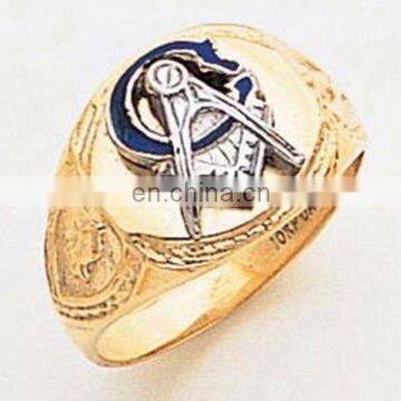 custom masonic square & compass ring