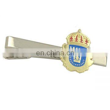 sliver palted metal tie clip with custom logo