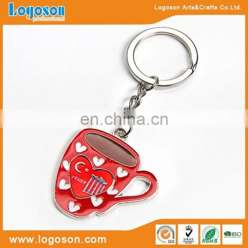 Cheap Promotion Customzied Cup Shape Turkey Souvenir Key Chain Custom Logo