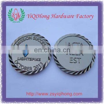 3D diamond edge challenge coins