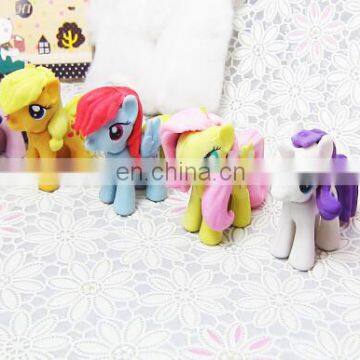 little pony shape eraser set DIY pony eraser set children funny eraser set