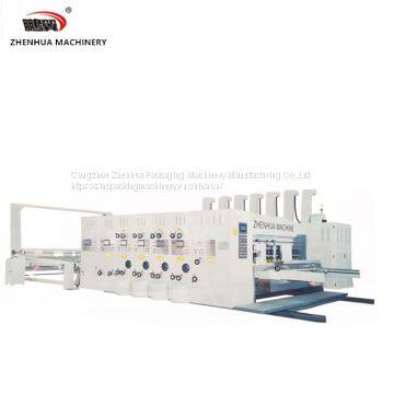 SYKM 4215-2400 Lead edge feeder 4 color printer slotter and stacker machine