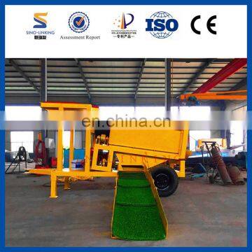 SINOLINKING Clay Soil Gold Washing Plant with Artificial Grass Carpet