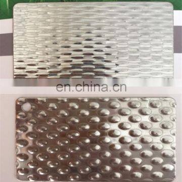 304 304L 304H embossed stainless steel SS sheet price per kg