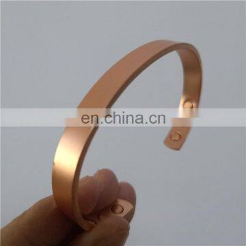 Blanks Copper Bracelet Health Benefits Magnetic Pure Copper Bangle photo-6