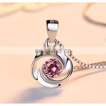 Wholesale Jewellery Making Supplies Jewelry White Gold Rhodium Plated Charm Pendant 925 Sterling Silver Necklace photo-5