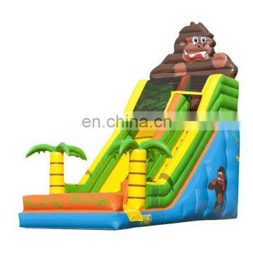 Gorilla Jungle Inflatable Kids Bouncy Castle Jumping Bouncer Dry Slide For Land Use