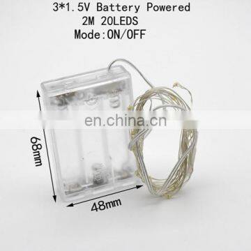 2M 3M 5M 10M Battery Silver Wire LED String Lights Holiday Lighting Fairy Garland for Christmas Wedding Party Decoration photo-6