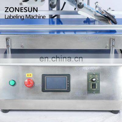 ZONESUN ZS-TB150PB Scratch Card Flat Surface Bottle Pouch Automatic Labeling Sticking Machine For Cosmetics photo-2