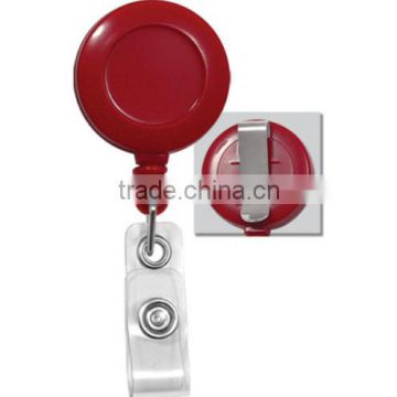 100 WHITE D HOLDERS BADGE REELS - 16 OTHER COLORS BELT CLIP nurse work card pull