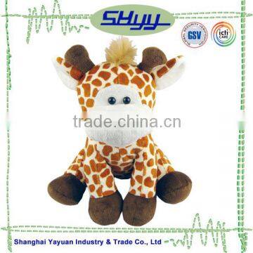 2015 hot sale custom stuffed toy plush giraffe