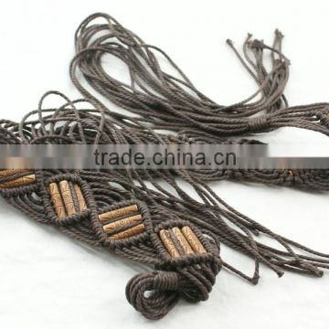 Fashion Hand made garment waxed cord braided belts-KL0052