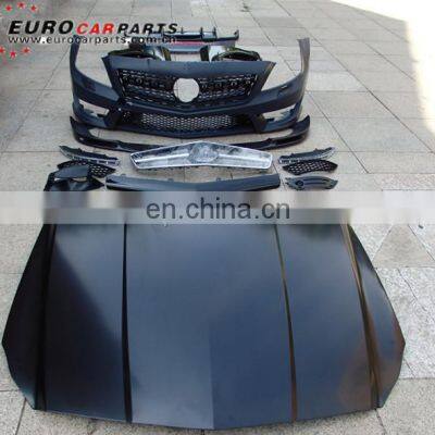 CLS-CLASS W218 Sport to CLS63 A style body kit12~16y PP and Iron bonnet front bumper front grille fender ducts rear diffuser