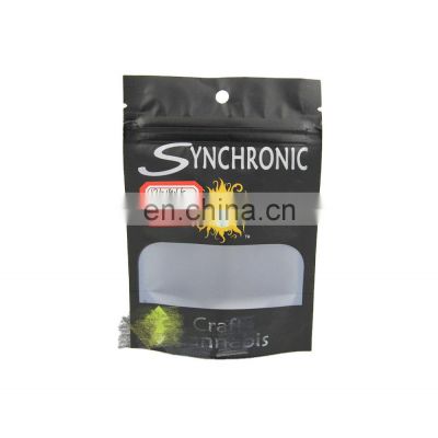 OEM 3.5 g Mylar  Doypack Sealer Smell Proof Zipper Bags with Window