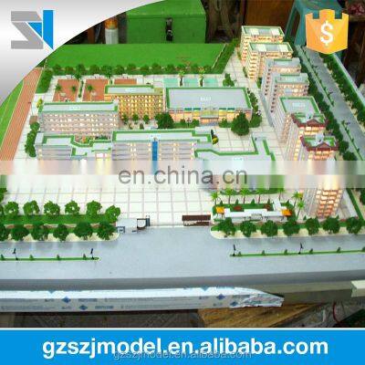 School design scale model display, real estate developer model