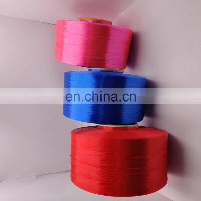 Factory Supply High Quality Polyester Fdy Yarn Dope Dyed Colored Polyester Chips Filament Grad a