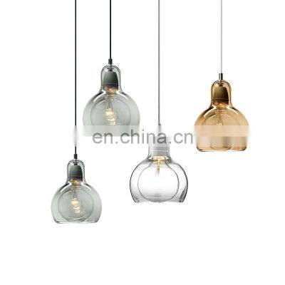 Antique Three Color Ball Hanging Chandeliers Hanging Lighting Modern Dining Room Glass Pendant Lamp