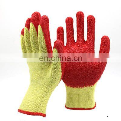 Lasting Durability Textured Crinkle Latex Coating Gloves Heavy-duty Grip Rubber Work Gloves For Material Handling Painting