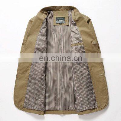 Zheng Wholesale Custom Men's New Casual 100% Cotton High Quality Large Size Small Suit Plus Size Men's Jackets photo-5