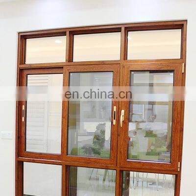 Latest Custom Combination Open Design 6mm Clear Glass Aluminum Extruded Frame Sliding and Casement Window for House Ventilation
