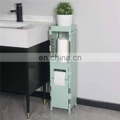 Toilet Bathroom Organizer Furniture Corner Shelf for Paper Shampoo