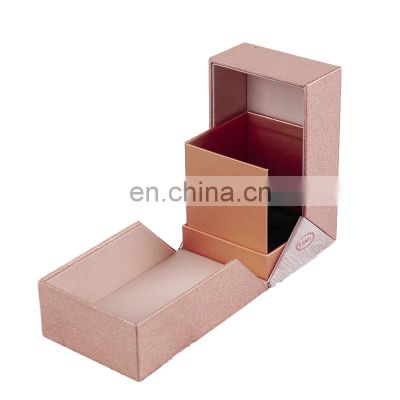 Creative design double door closure rigid perfume gift boxes paper packing box for cosmetic bottle