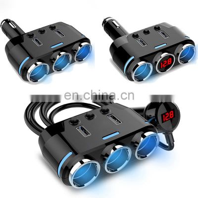 Factory Car Cigarette Lighter Charger 12V Car Socket Splitter Adapter Plug Car LED USB Charge Port Accessories Universal