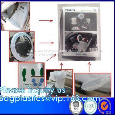 Plastic Drop Sheet, Cloth, Masking Film, Disposable Car Cover, 5 in 1 Auto Clean Kits, Disposable Seat Cover, Steer Cover photo-3
