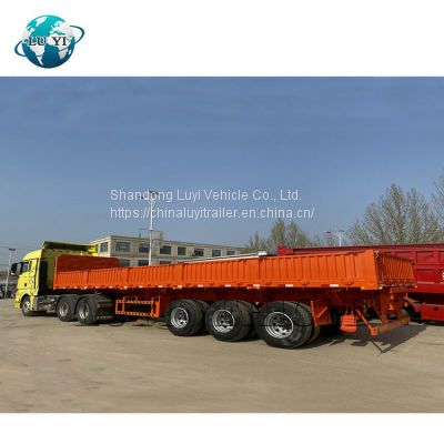 3 Axle Orange Side Wall Trailer