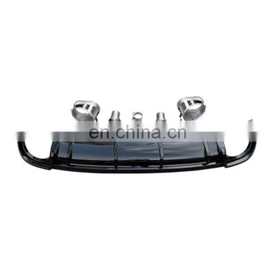 RS4 whole sale car diffuser fit for Audi A4 Sports version Refit to RS4 style rear bumper diffuser with tailpipe 2017-2019