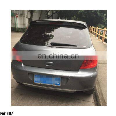 ABS Primer Painted Back Roof Spoiler For 307 2D Rear spoiler