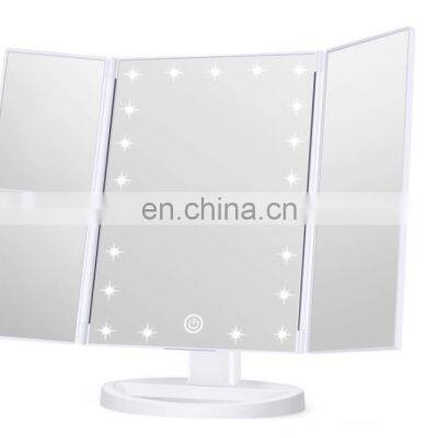 Makeup mirror with led light