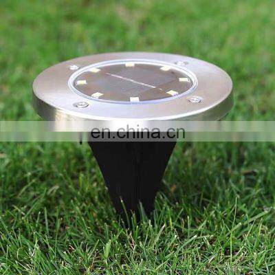 8/16 LED Solar Lawn Yard Led Solar Lights Buried Solar Garden Light Waterproof Outdoor PathWay Floor Under Ground Spot Lamp