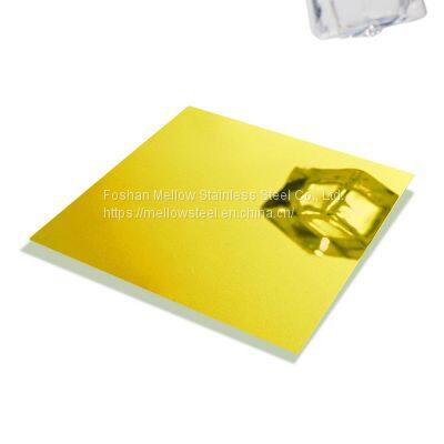 Factory Price Mouth Mirror Yellow Gold Stainless Steel Decor Sheet Panel