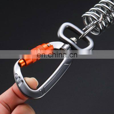 JRSGS Multifunctional D-Type Swivel Locking Carabiner, Rotating Carabiner Hook Clip for Dog Leash, Hammock, Camping, Hiking photo-5