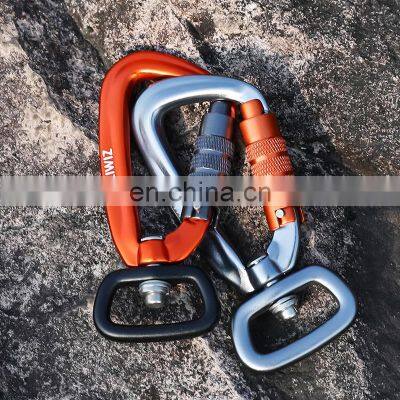 JRSGS Multifunctional D-Type Swivel Locking Carabiner, Rotating Carabiner Hook Clip for Dog Leash, Hammock, Camping, Hiking photo-4