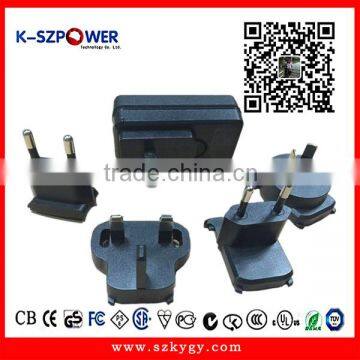 2015 E-series 10w K-052000 Detachable plug 10W wall plug charger 5v2a with DC cable and CE UL