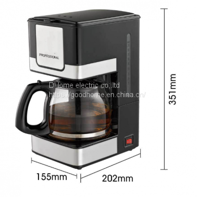 Cross border 1.5L large capacity home office automatic electric American type drip coffee machine