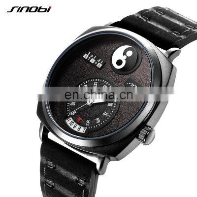 SINOBI High-end Chinese Style Watches Tai Chi Element Watches with Calendar Window Customized Logo Wristwatch