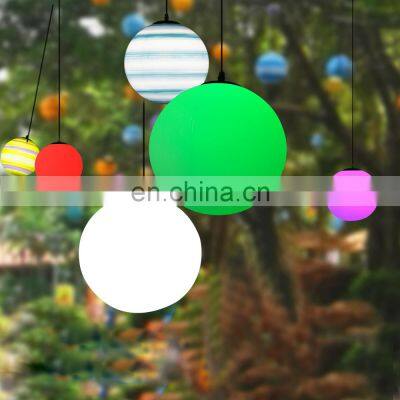 Outdoor home & garden festival decoration landscape restaurant led hanging pendant chandelier ball globe light lamp