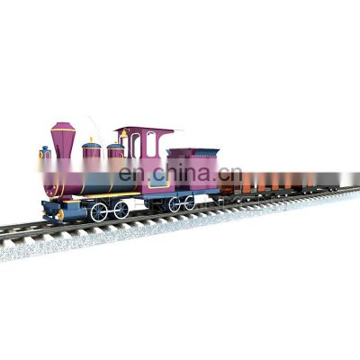 Backyard amusement park factory price battery power tourist tracked rail train rides for sale