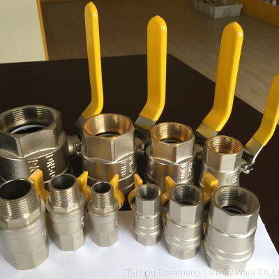 3/4 Inch Nickel Plated Male X Female For Gas Pipeline Brass Ball Valve