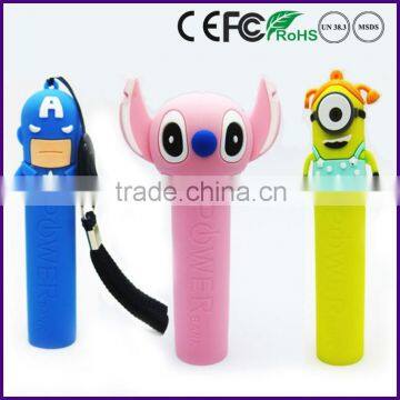 Cartoon 2600mAh gift power bank charger for samsung