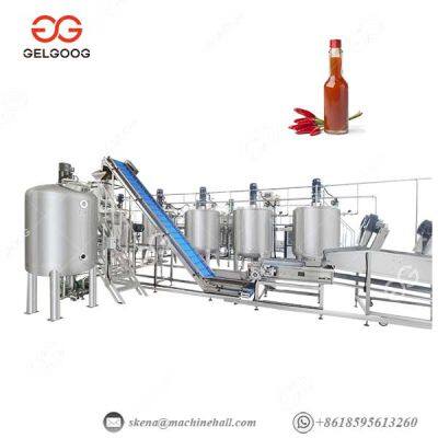 Linha de processamento de molho de pimentão quente Máquina de fabricação de molho de pimentão 300-3000kg/H