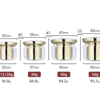 Acrylic Luxury Cream Jars Cosmetic Jars 10g 20g 50g Lids Glass Jar With Screw Top Lid High Quality photo-4